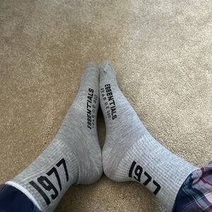 Well Worn Light Gray crew Socks